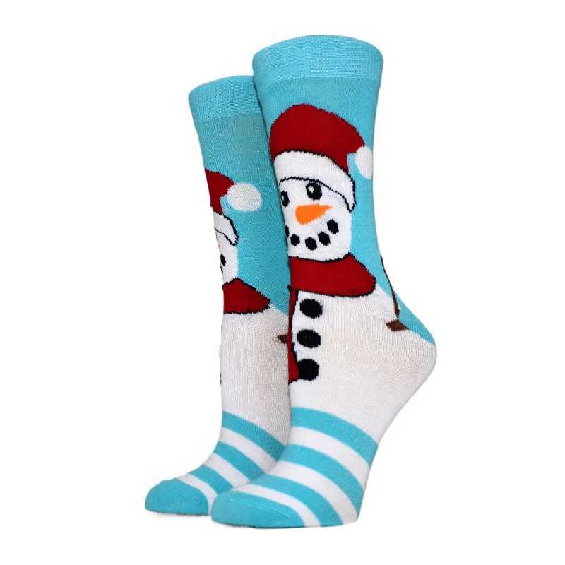 4 Pairs New Winter Women Christmas Socks Santa Claus XMAS Long Socks Elk Tide Socks Happy New Year Gift Funny Socks Size 36-42 J251128