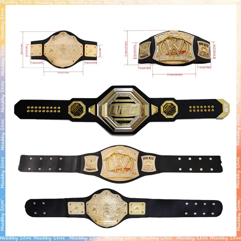 Wrestler Championship Belts Action Characters Figure Toys Occupation Wrestling Gladiator Cosplay Boy Birthday Gift 250427