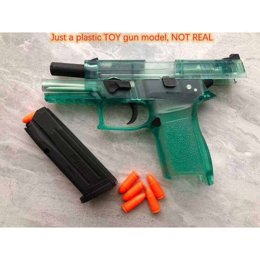 Slg Sauer P250 Plastic toy gun Shell Ejecting Model Soft Bullets Ejected Manual Can Not Shoot Launcher EDC TOY Collection Prop Adult Children Gifts dh