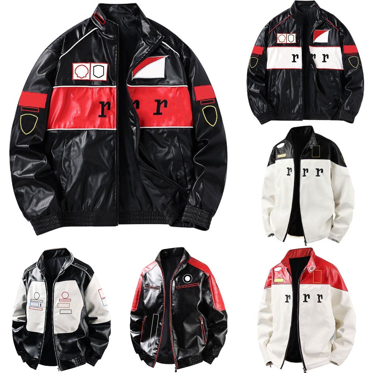 2025 New F1 Racing Windproof Motorcycle Riding Zip for Men/Women Vintage Biker Style Leather Jacket Warm Coat Unisex