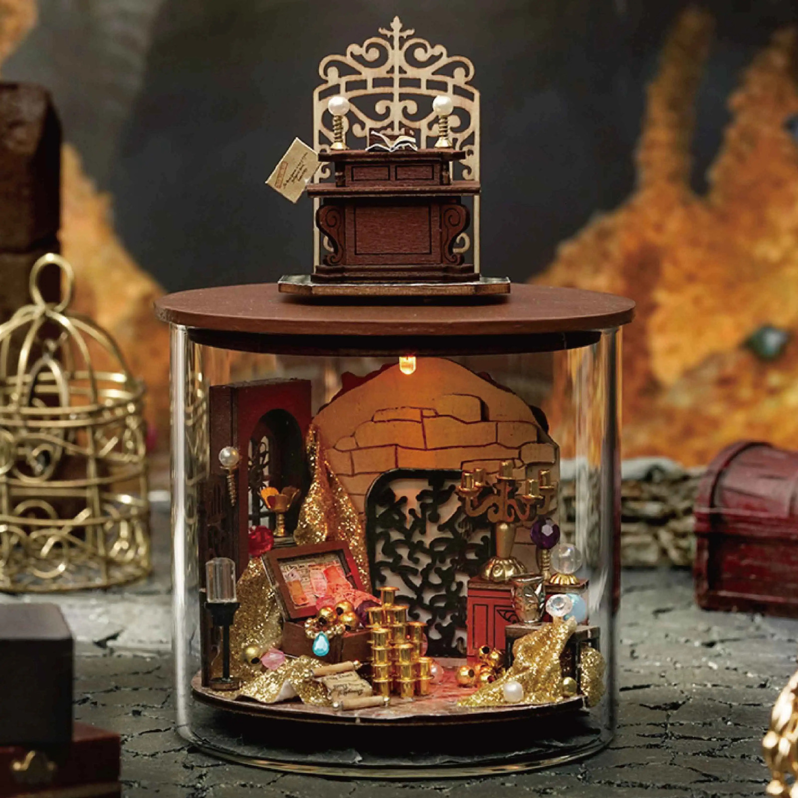 Diy Ball doll house Miniature Case Dream Bottle Series 3D Assembly Model Handmade Toys Creative Birthday Gift Dollhouse 251126