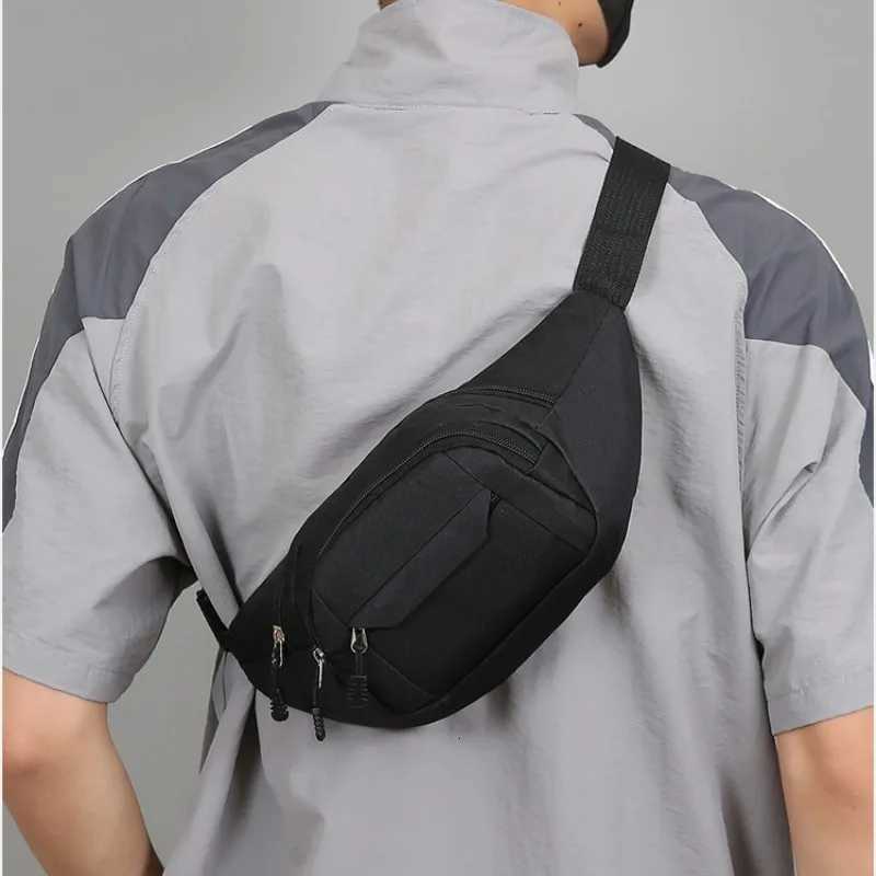 Outdoor Sports Chest Bag Running Fitness Phone Bag Mens Waist Bag Multi-layer Wear-resistant Crossbody BagT251128