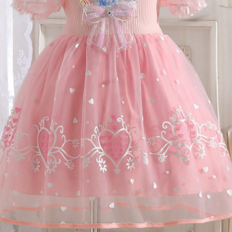Disney princess dress birthday outfit dress beach dress baby designer clothing girls dress baby Elsa dress girls summer designer dress Comfortable and