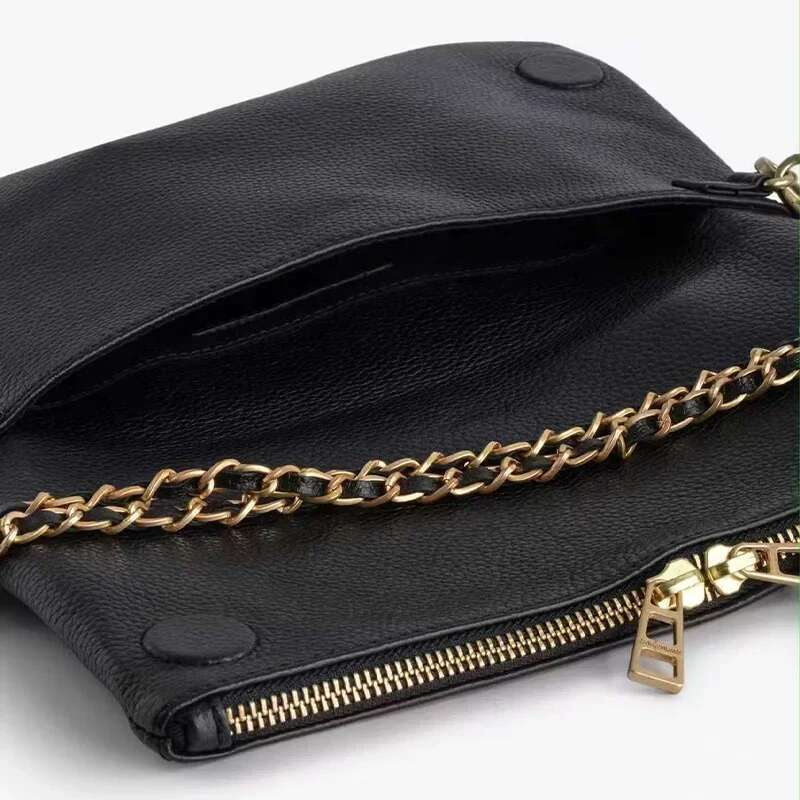 Spring 2025 New Fashion Briefcase Large Capacity Ladies Retro Crossbody Design Casual Chain Envelope Shoulder Bag