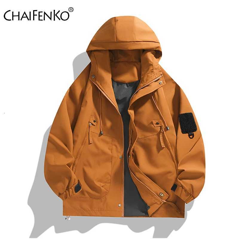 Autumn Winter Fashion Men Jacket New Casual Comfort Windproof Solid Tops Outdoors Loose Multiple Pockets Hooded Coats Men M251128