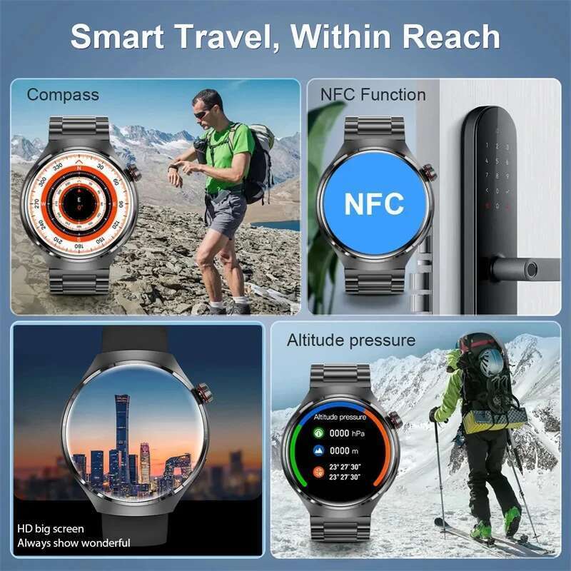 2025 New For HUAWEI 4 PRO Smart Watch Men NFC GT4Pro AMOLED HD Screen Bluetooth Call GPS Heart Rate Sport Smartwatch Women - view 3