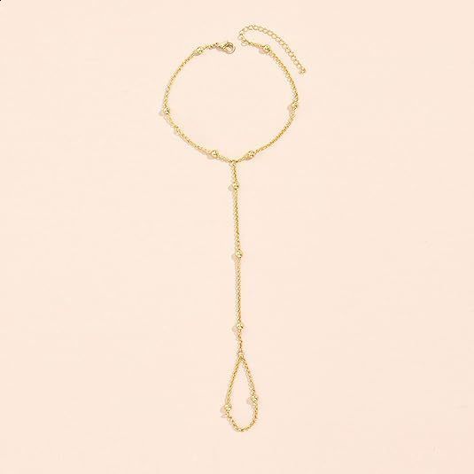 New fashion niche style womens golden finger chain