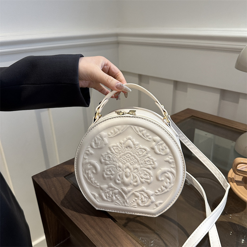 Trendy 2025 PU Circle Crossbody Bag - Women's Versatile Shoulder Tote Bag | Korean Style Designer Purse with Free Shipping