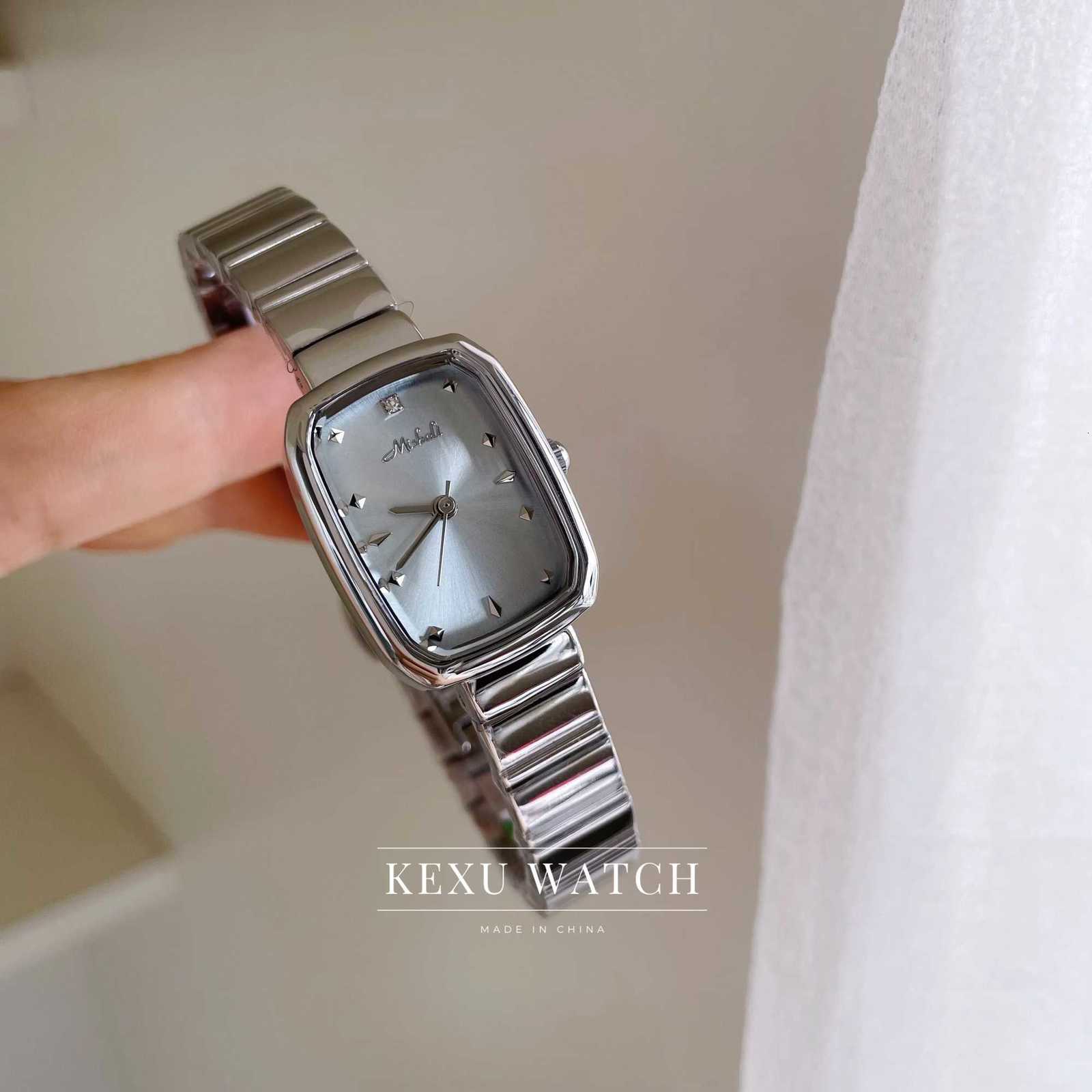 Mishali Watch Dainty Gold/Green/Blue/Black/Silver Dial Watch for Wen Elegant Rectangar Face Quartz Wristwatch for Wen X251128