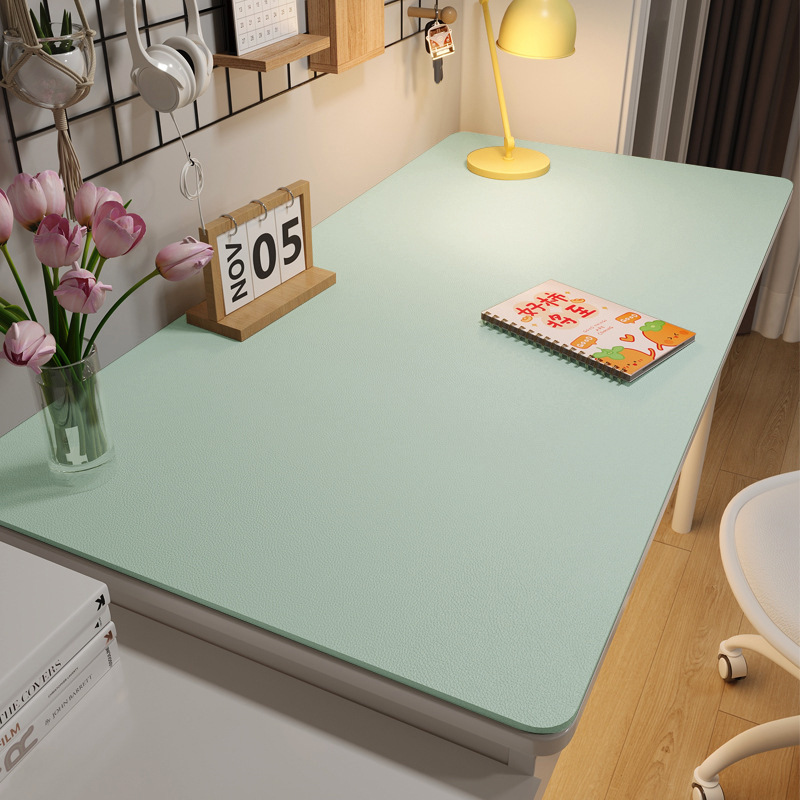 B438 ring protection eye desk mat student leather solid color coffee table mat oil proof table cloth study computer desk mat non-slip