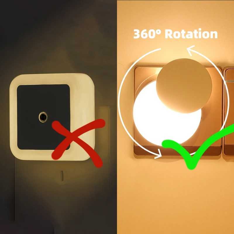 LED Light Control Sensing Lamp Night Lights EU US Plug For Baby Children Living Room Bedroom Corridor Bathroom Light Lamp M251128