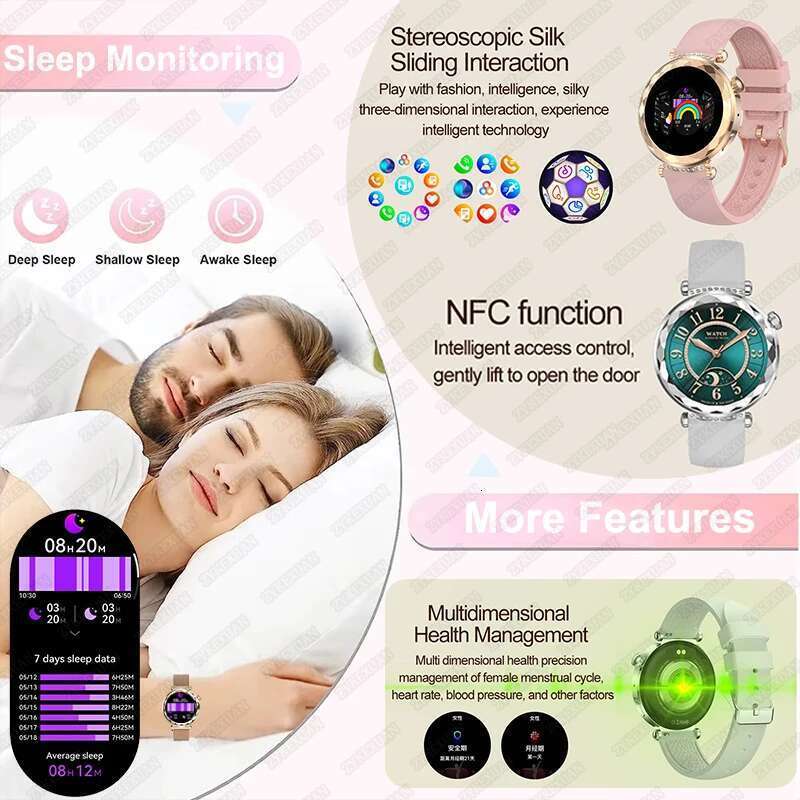 For HUAWEI GT5 Mini Women Bluetooth Call Heart Rate AMOLED Screen NFC IP68 Waterproof GPS Tracking Smart Watch