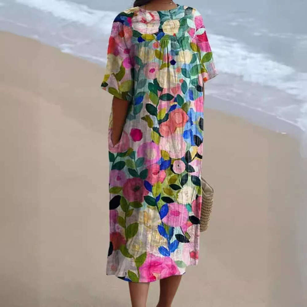 Dresses Women Designer Clothing Robe Dress Designer Floral Dress Vestido Calf 2025 New Clothing Womens Hot Product Comfortable Loose Printed Long Dres