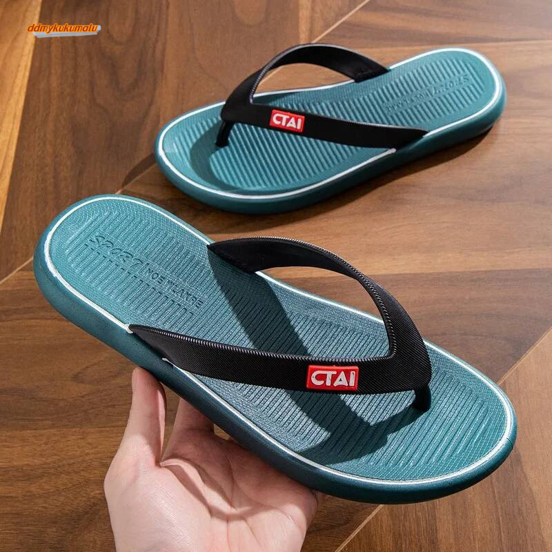 Summer Casual Comfortable Personality Trend Flip-flops Daily Outdoor Simple Flat Heel Pinch Foot PVC Cool Slippers ddmykukumalu