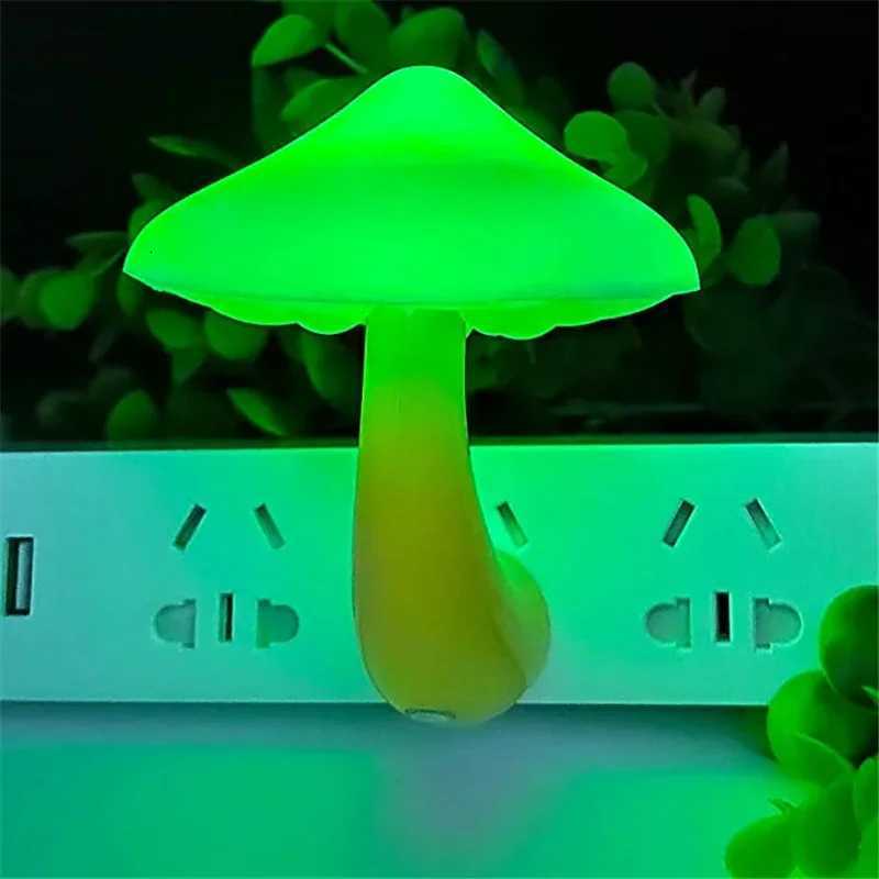 Mushroom LED Night Lights Shape Automatic Sensor Bedroom Decor US Plug Wall Lamps for Kid Childrens Room Bedside Mini Lamp M251128