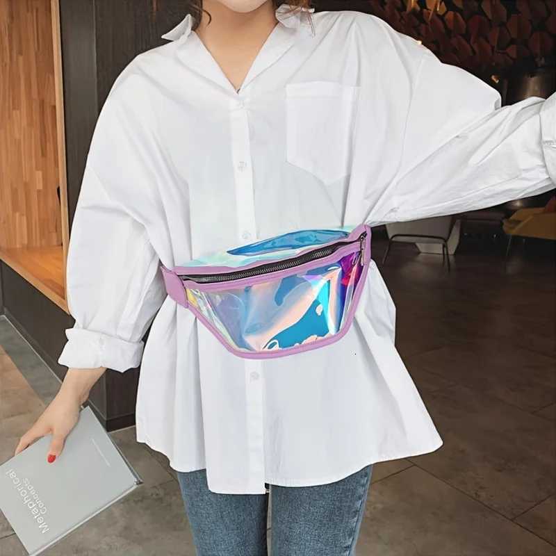Transparent PVC Waist Bag with Laser Design Waterproof Crossbody Sports Phone Pouch for WomenT251128