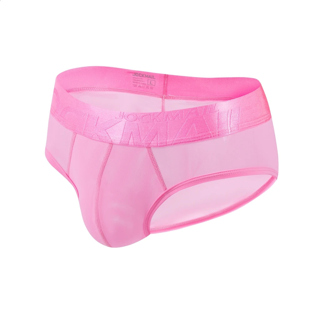 Breathable mens anti slip bikini athlete shorts underwear sexy transparent mesh ice silk 250420m