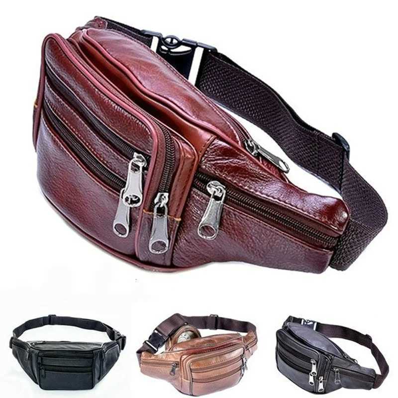 Mens Waist Pack PU Leather Bag Waist Belt Bag Male Artificial Leather Fanny Pack Fashion Luxury Small Shoulder Bags for MenT251128