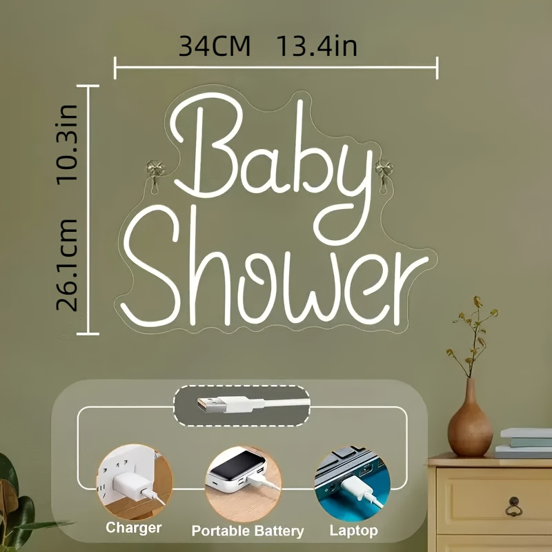 Baby's Birthday Party Decoration - Multihued Plaster Bath Signal LED Display