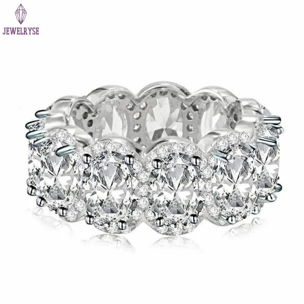 2024 Choucong Brand Designer Wedding Rings Luxury Jewelry 925 Sterling Silver Oval Cut White Topaz Moissanite Diamond Party Eternity Women Couple Brid
