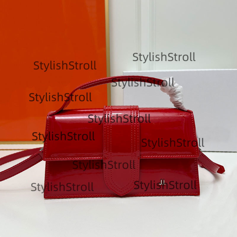 Designer Bag Fashion Patent Leather Tote Le Bambino Luxury Womens Shoulder Bags Wallet High Quality Crossbody 10A Red Banquet Handbag Purse