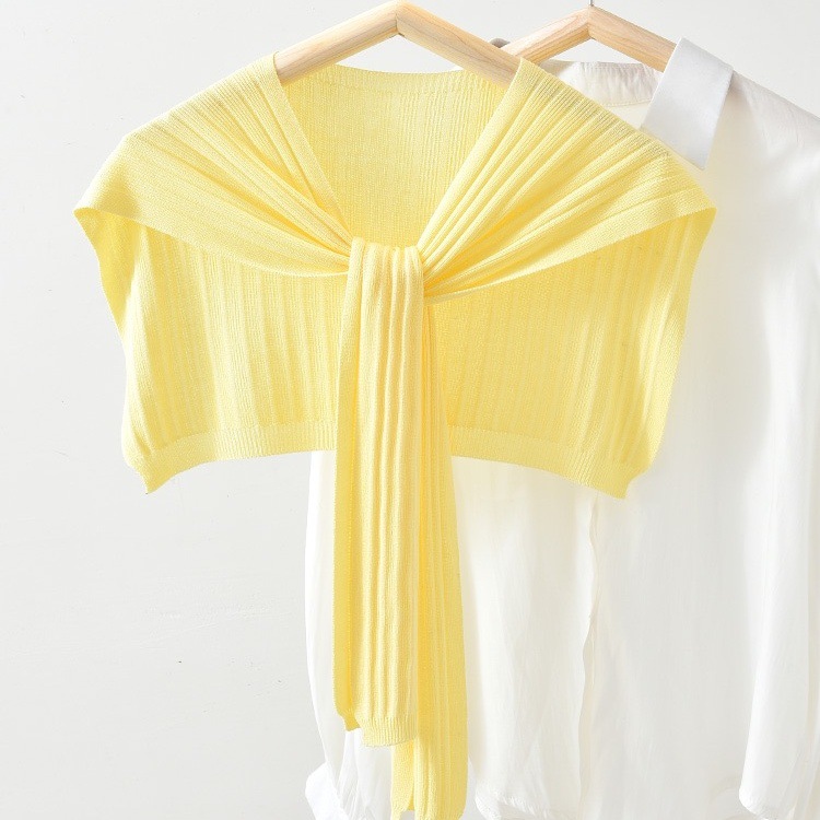 K556Spring and summer ice silk solid color shawl with high-end summer office air-conditioned room neck protection shoulder female internet celebrity s