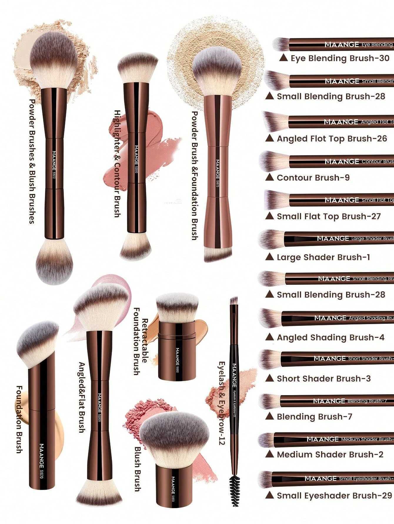 22pcs Professional Makeup Tools Set With Velvet Bag20pcs Soft Long Aluminum Tube Makeup Brush Set2pcs Powder Puffs Accessories X251128
