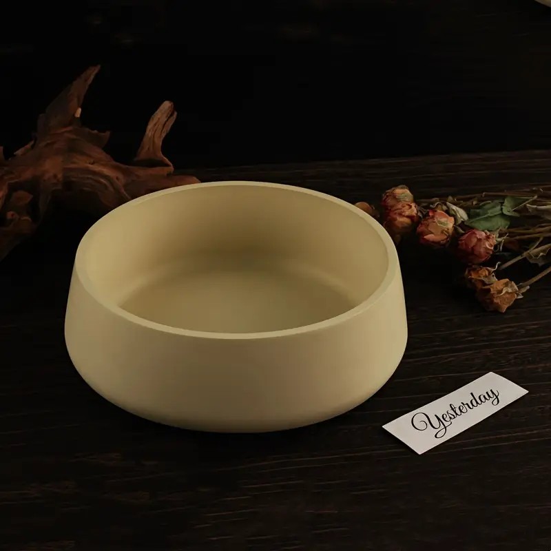 Large Round Storage Tray Candle Bowl Silicone Mold Crystal Drop Glue Storage Container Plaster Decoration