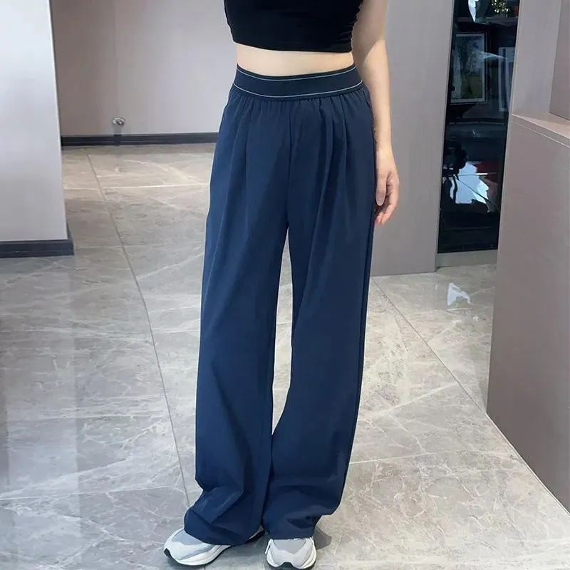 Designer Yoga Pants Gym Clothing Women Sports High-Waist Full-length Dance StudioTrousers Straight-Leg Suit Up Pant Jogger Sweatpants Wrinkle-resistan