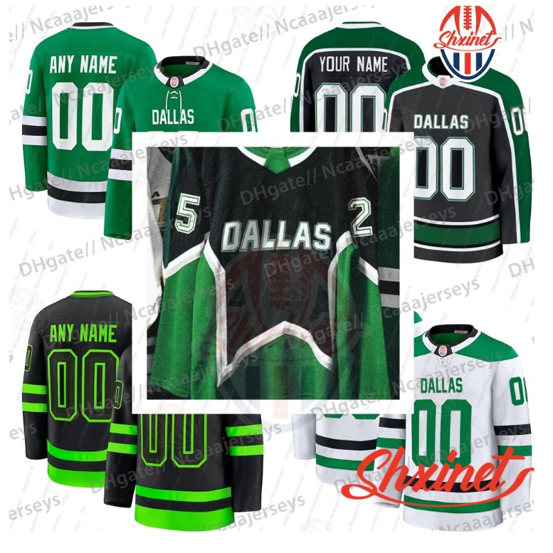 2025 26 Stars Tyler Hockey Jersey Wyatt Johnston Jason Robertson Jamie Benn Miro Heiskanen Mikko Rantanen Thomas Harley Embroidered Letter Number Desi