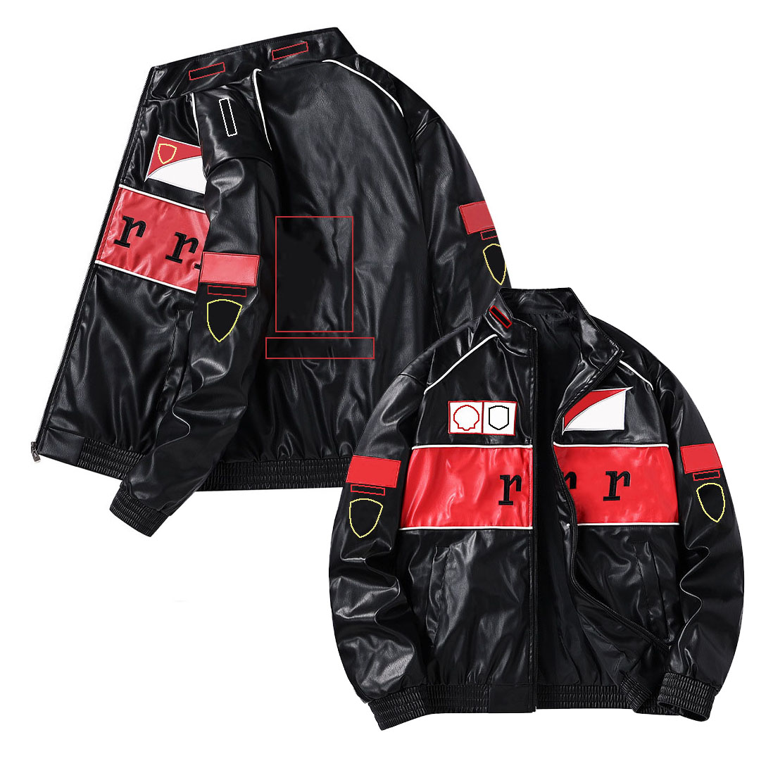 2025 F1 Racing Suit Jacket Formula 1 New Leather Jacket Men's Women Retro Motorcycle Riding Windproof Jacket Biker Racing Zippers Coat ty