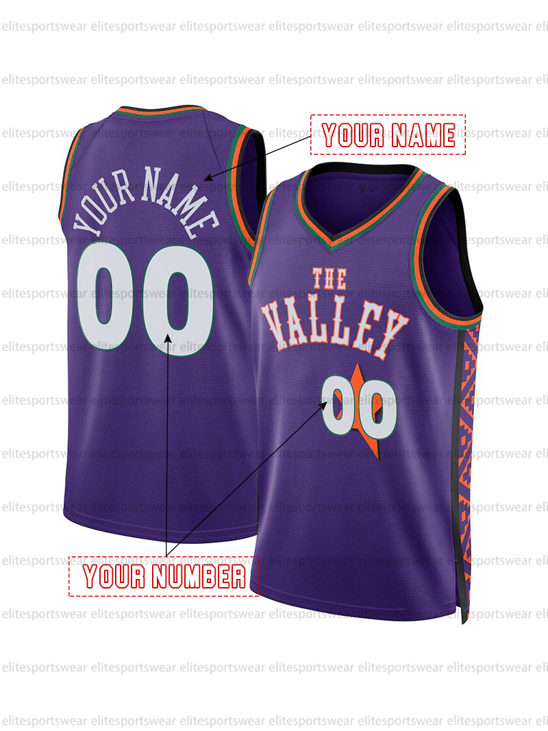 1 Booker Durant Allen Brea Brooks Dunn Fleming Gillespie 2025/26 City Edition Basketball Jerseys Custom