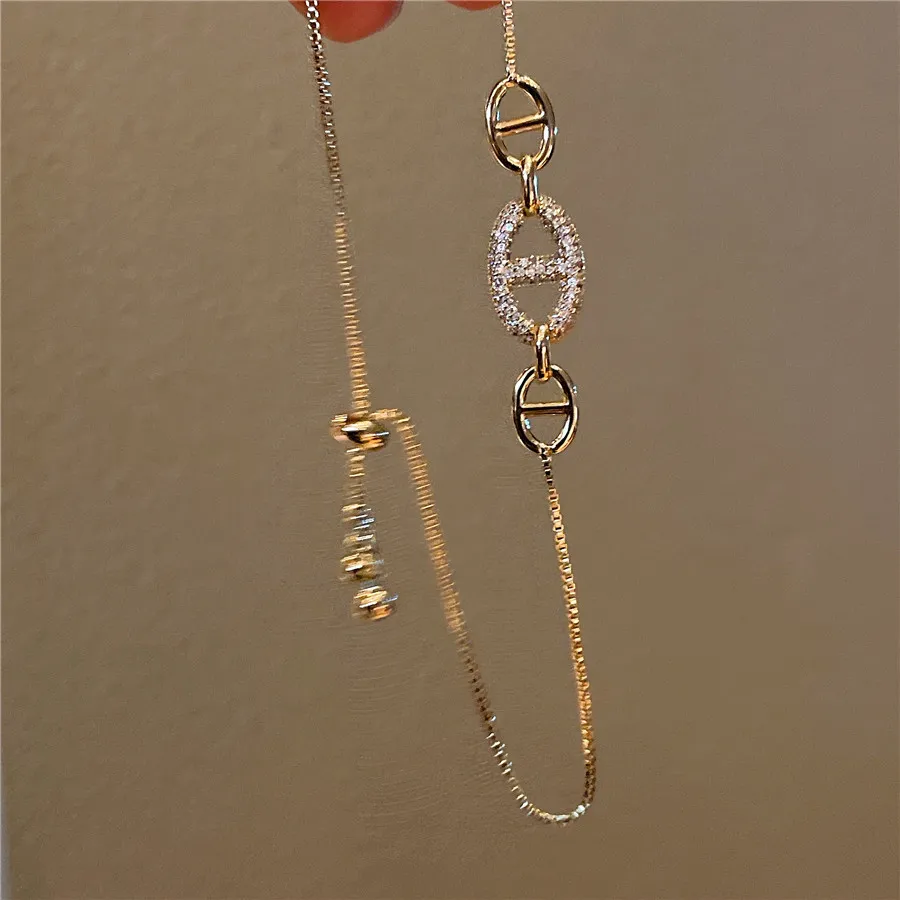 Charm Bracelets Cuff DHCollections Leopard Print Open Cuff Bracelet - 18K Gold Plated Hip Hop Bangle with Zircon Stones Animal Jewelry for Women u0026 Men