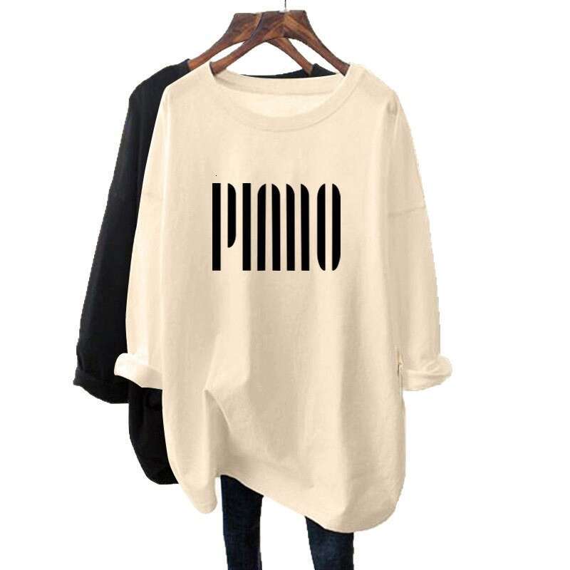 Long Sleeve T-Shirt Graffiti Vibrant Top Autumn Winter Hong Kong Style Pure Cotton Thickened Thermal Couple's Base Shirt For Men And Women