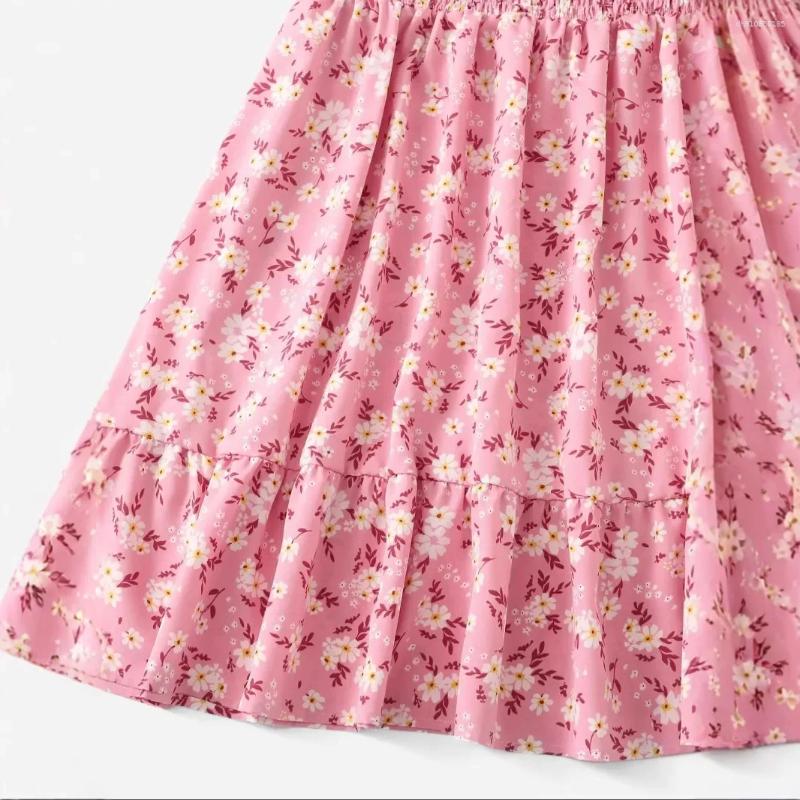 Plus Size Dresses Princess Sleeve Sweet Waist Cinched Slim Floral Dress 2025 Large Womens Fashionable Elegant Skirt F...