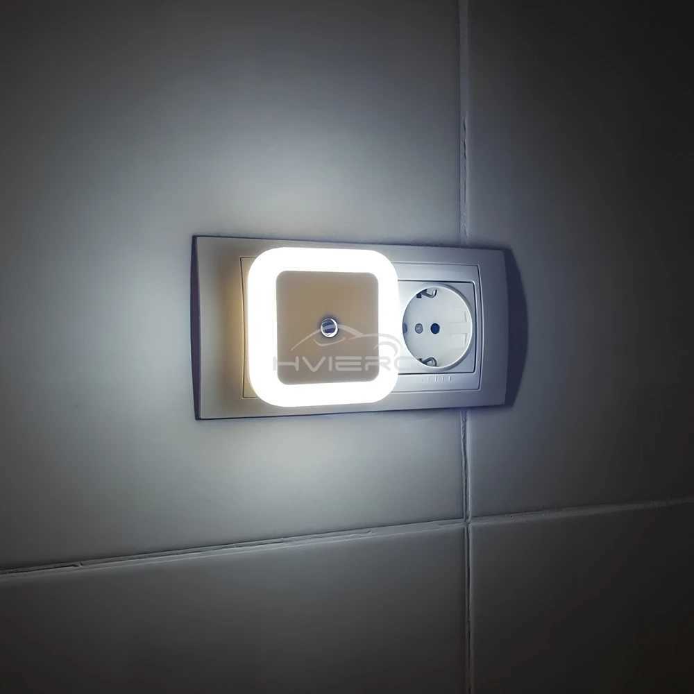 Wireless Sensor LED Night Light EU Plug Mini Square Nights Lights For Baby Children Living Room Bedroom Corridor Lighting Lamp M251128