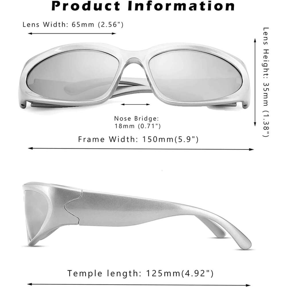 surrounding fashion 2024 oval dark y2k mens and womens outdoor sports sunglasses gafas de sol