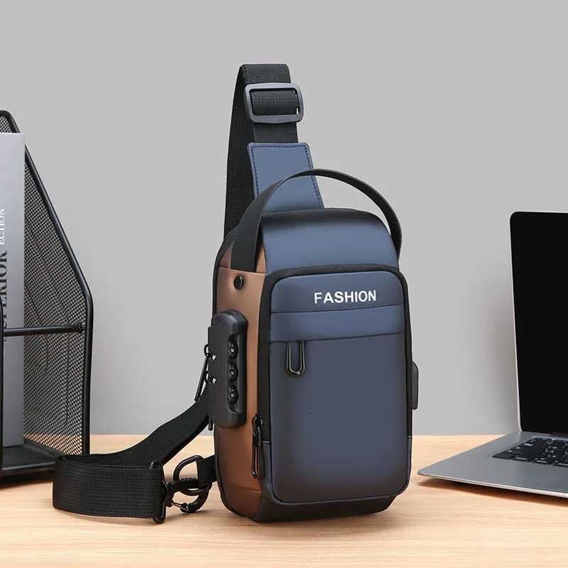 Men Anti Theft Chest Bag Shoulder Bags USB Charging Crossbody Package School Short Trip Messengers Bags Mens Oxford Sling PackT251128