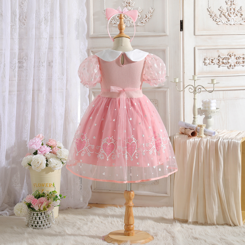Disney princess dress birthday outfit dress beach dress baby designer clothing girls dress baby Elsa dress girls summer designer dress Comfortable and