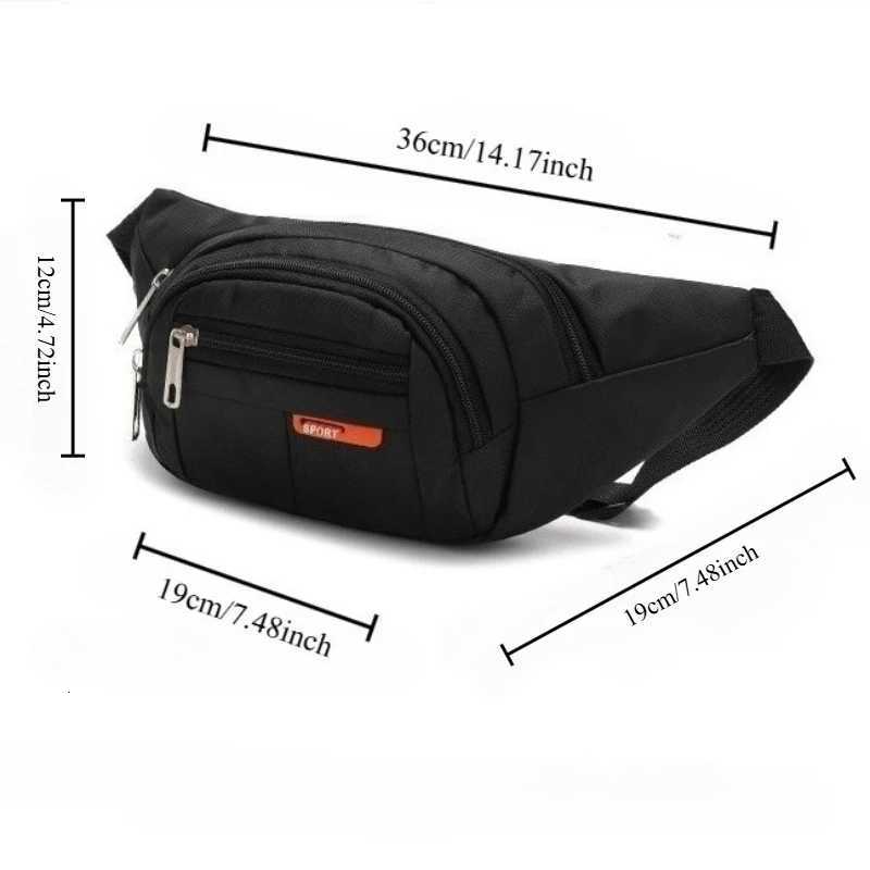 Outdoor Leisure Business Mens Waist Bag Waterproof Running and Cycling Sports Bag Sturdy and Durable Chest BagT251128