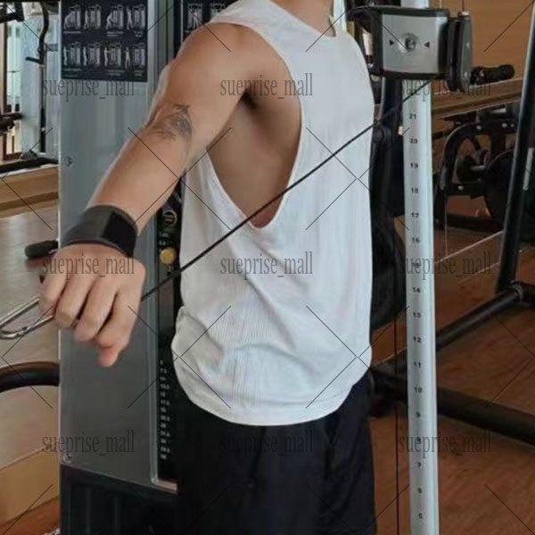 Men's Sleeveless 94847 gym Shirt Fiess Mens Workout Vest Milk Silk Muscle Tank Top Gyms Clothing yoga Free shipping