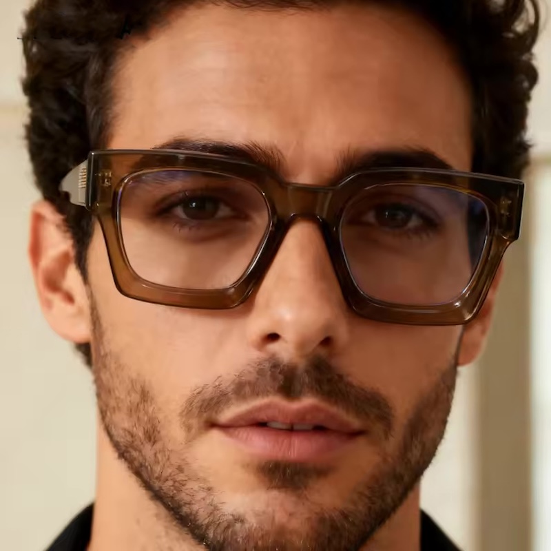 Anti Blue Light Gaming Glasses Optical Computer Work Daily Anti-Glare Blocking RX Myopia Sunglasses Retro Punk Oversized Square Women Men, CB Fashion 