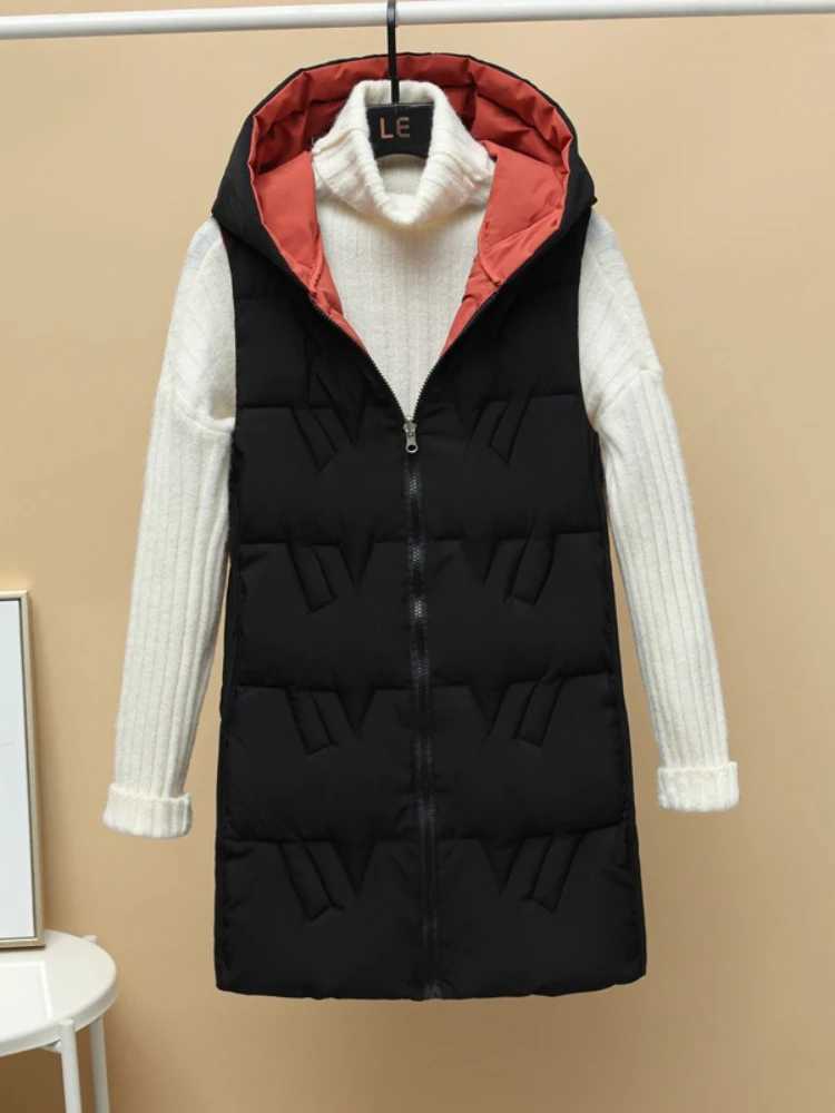 New Zipper Down Cotton Vest Women Autumn Winter Short Loose Casual Waistcoat Women Clothing Sleeveless Jacket Top Solid VintageT251128