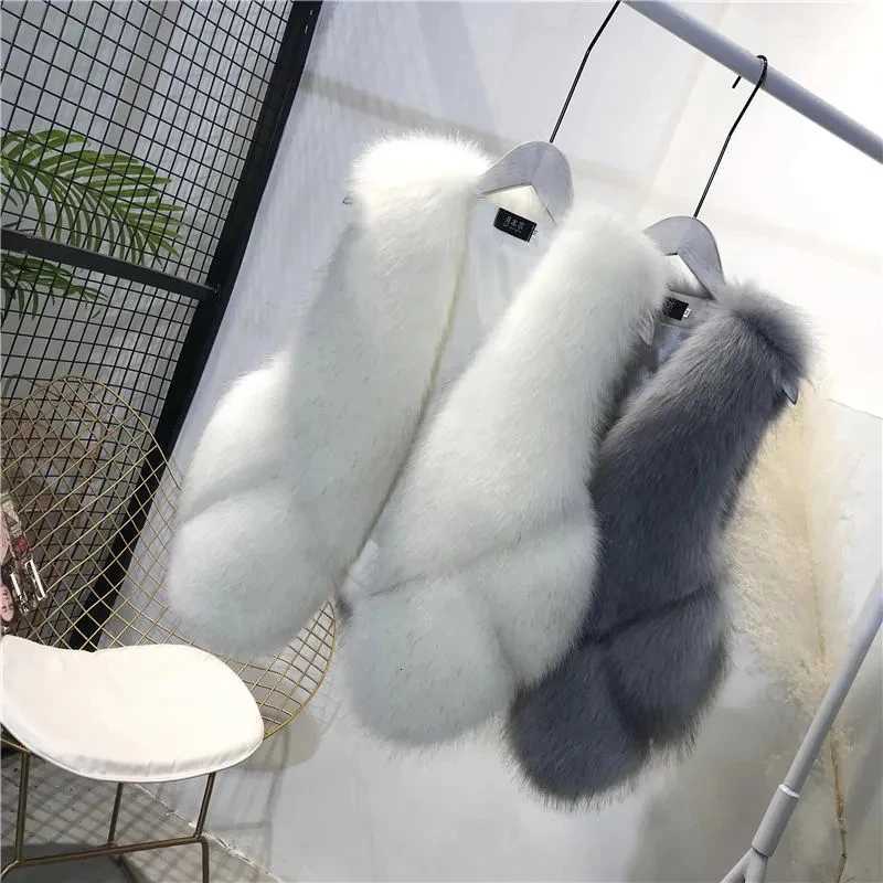 New 2023 Winter Casual Sleeveless Womens Faux Fur Vest Coat Fashion Temperament Versatile Faux Fur Female Tank Top JacketT251128