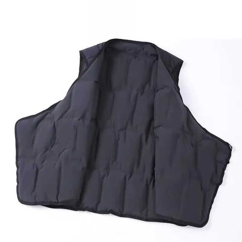 Coat Inner wear Base Liner Collarless V-neck Lightweight Belt down Jacket Cotton-padded Clothes Vest Outer WearT251128