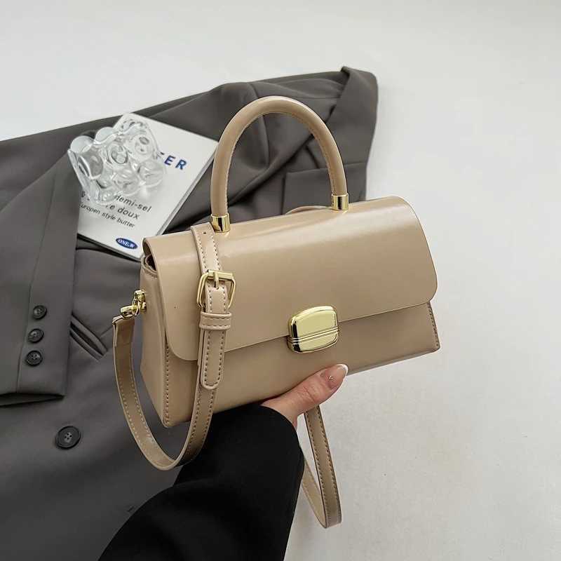 Designer Designer Luxury Short Handle Tote Wen Solid Pu Leather Handbag Lady Brand Flap Shoder Messenger Bags Small Square Sac A Main Y251127