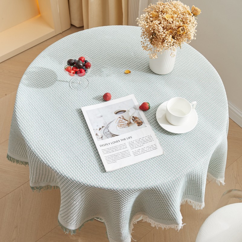 A847ins Wind Lace White Tablecloth Round Table Square Table Tea Table Bedside Table Desk Photo Background Cloth Tablecloth