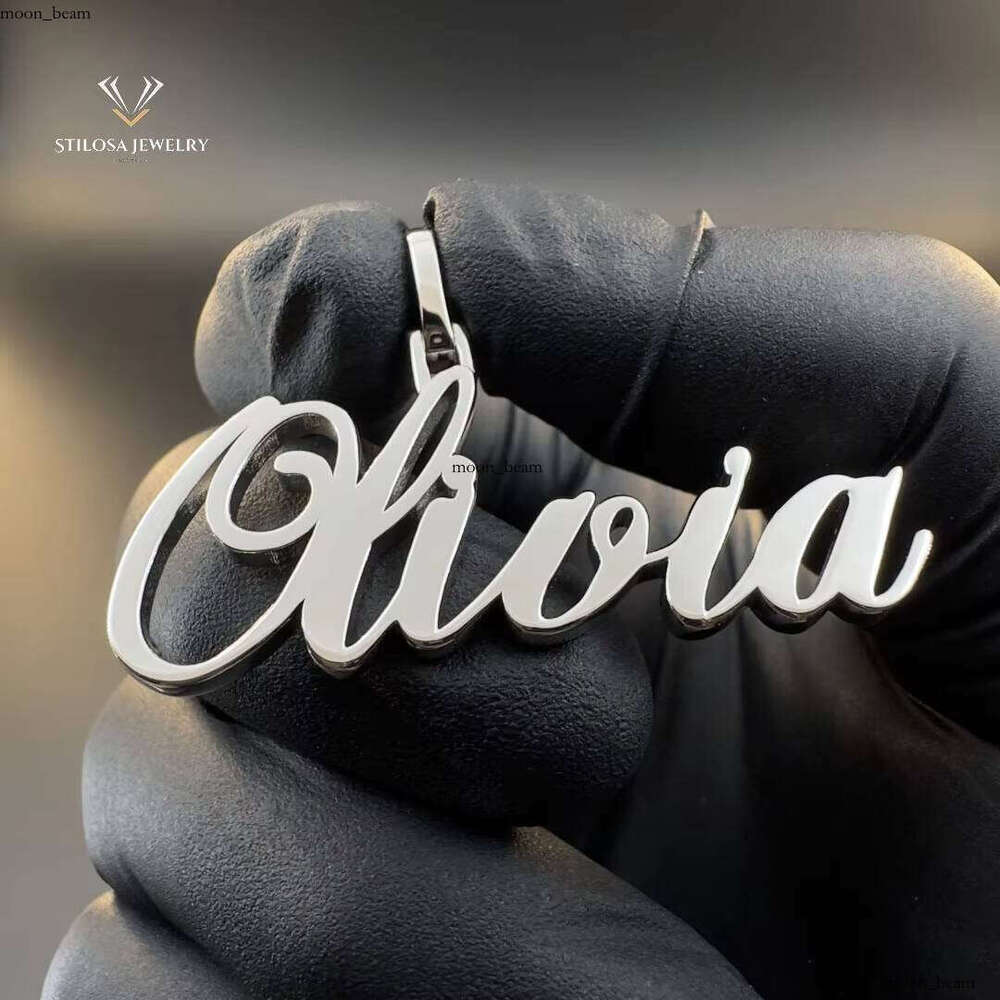 Iced Out VVS Moses Stone Shiny Men's Chain Necklace Big Personality Hip Hop Custom Pendant Charm