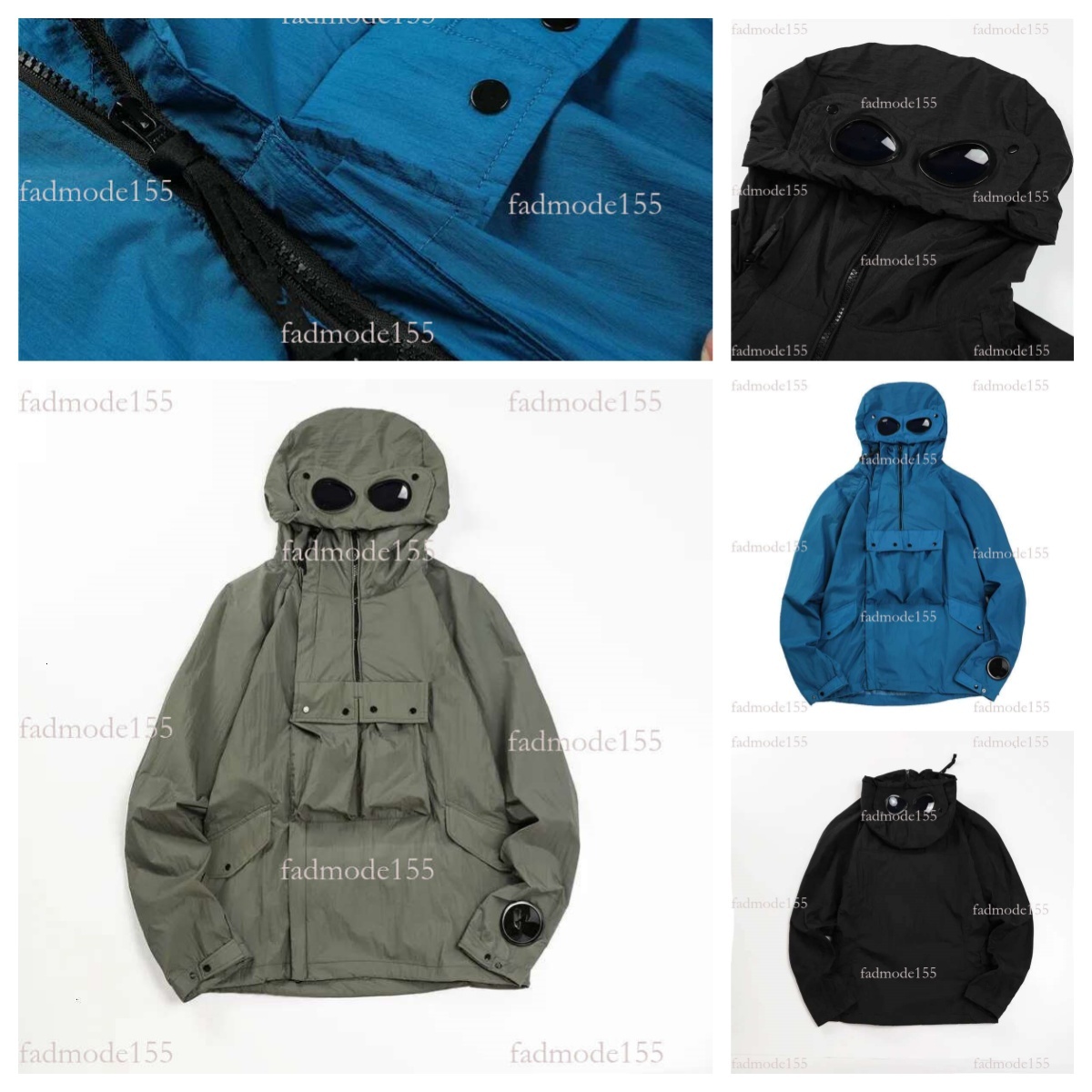 High quality 2021SS Men's Clothing Jackets Goggle Hooded Jacket Spring and Autumn Outdoor windbreaker Fashion brand metal nylon Outerwear Coats 418 f3 bde