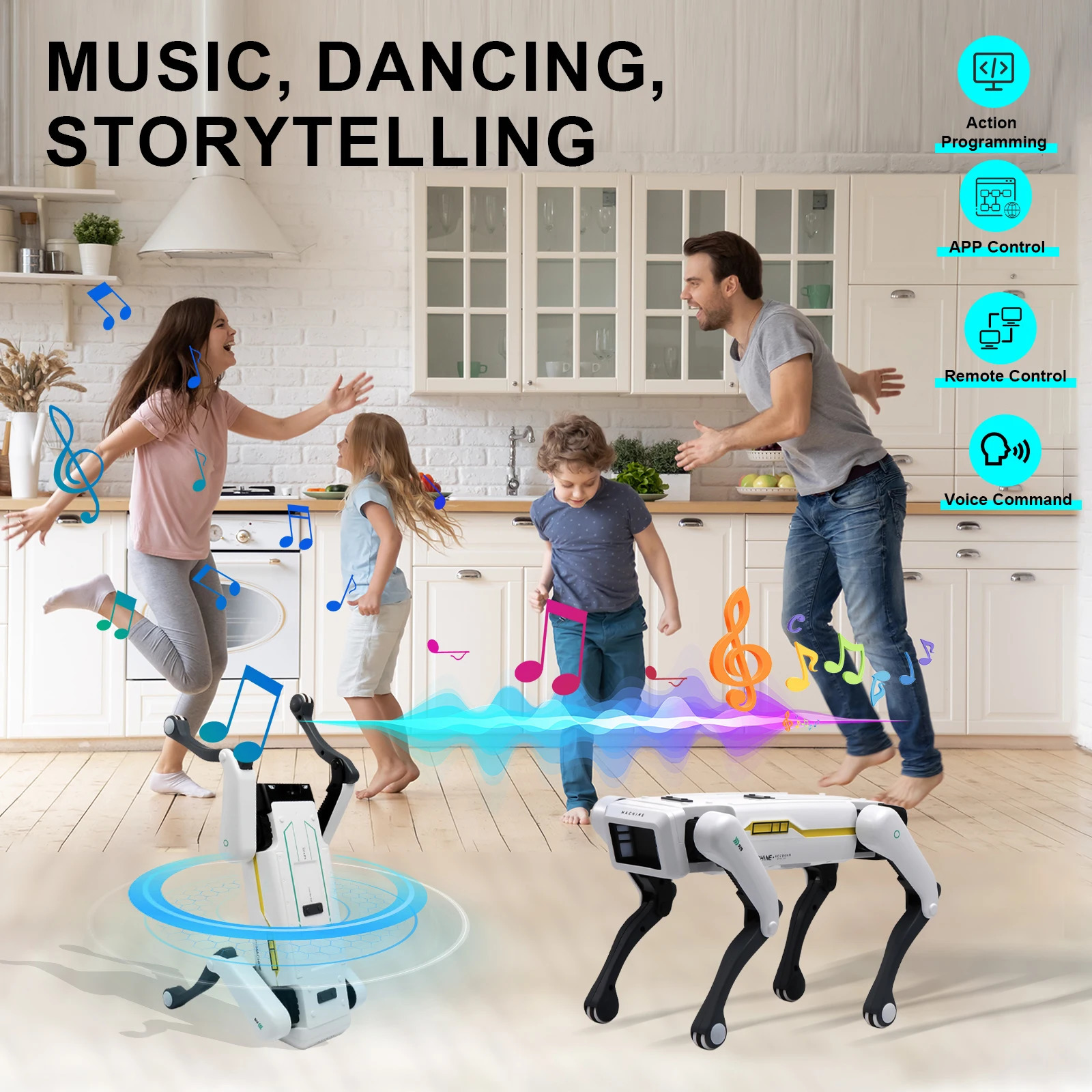 Intelligent AI RC Robot Dog Voice Dialogue APP Remote Control Programming Singing Dancing Machine Kids Toys 251128